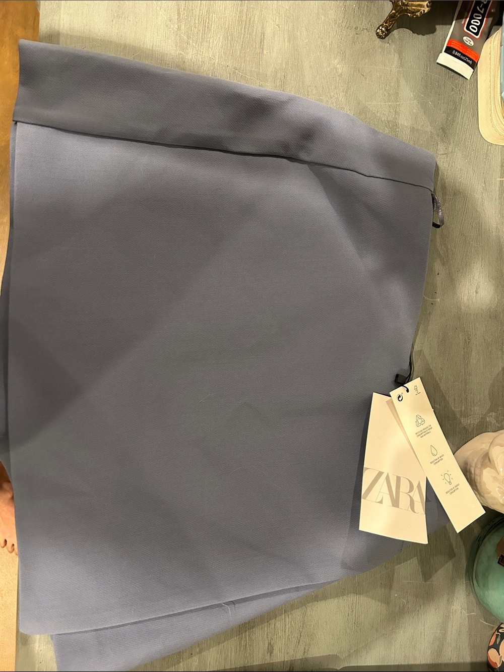 ZARA Periwinkle Straight Mini Skirt